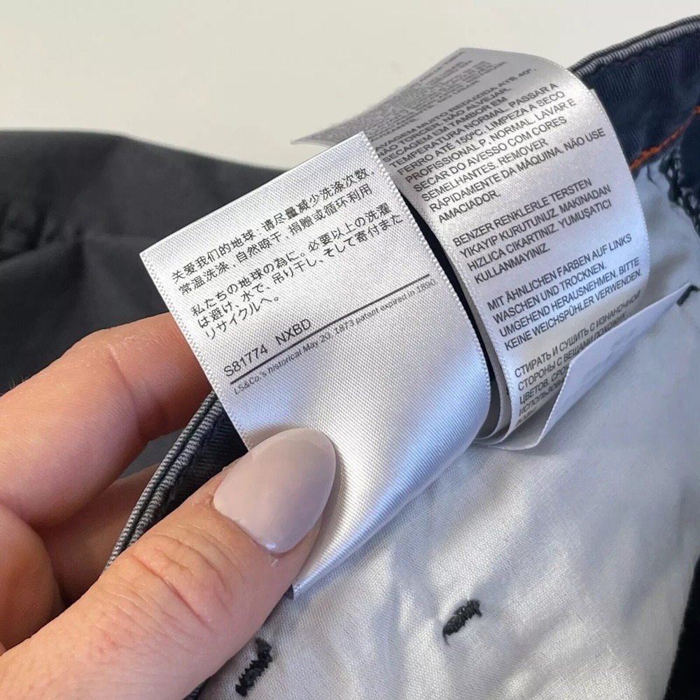 Dockers High Rise Straight Fit Denim‎ Jeans Mens 36 Dark Gray Zip Fly 5-Pockets - Picture 12 of 15